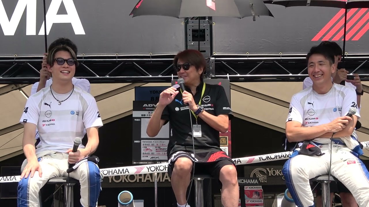 SUPERGT 24号車 近藤真彦監督 松田次生選手 名取鉄平選手 ヨコハマトークショー 2024 スーパーGT Rd.4富士スピードウェイ KONDO RACING