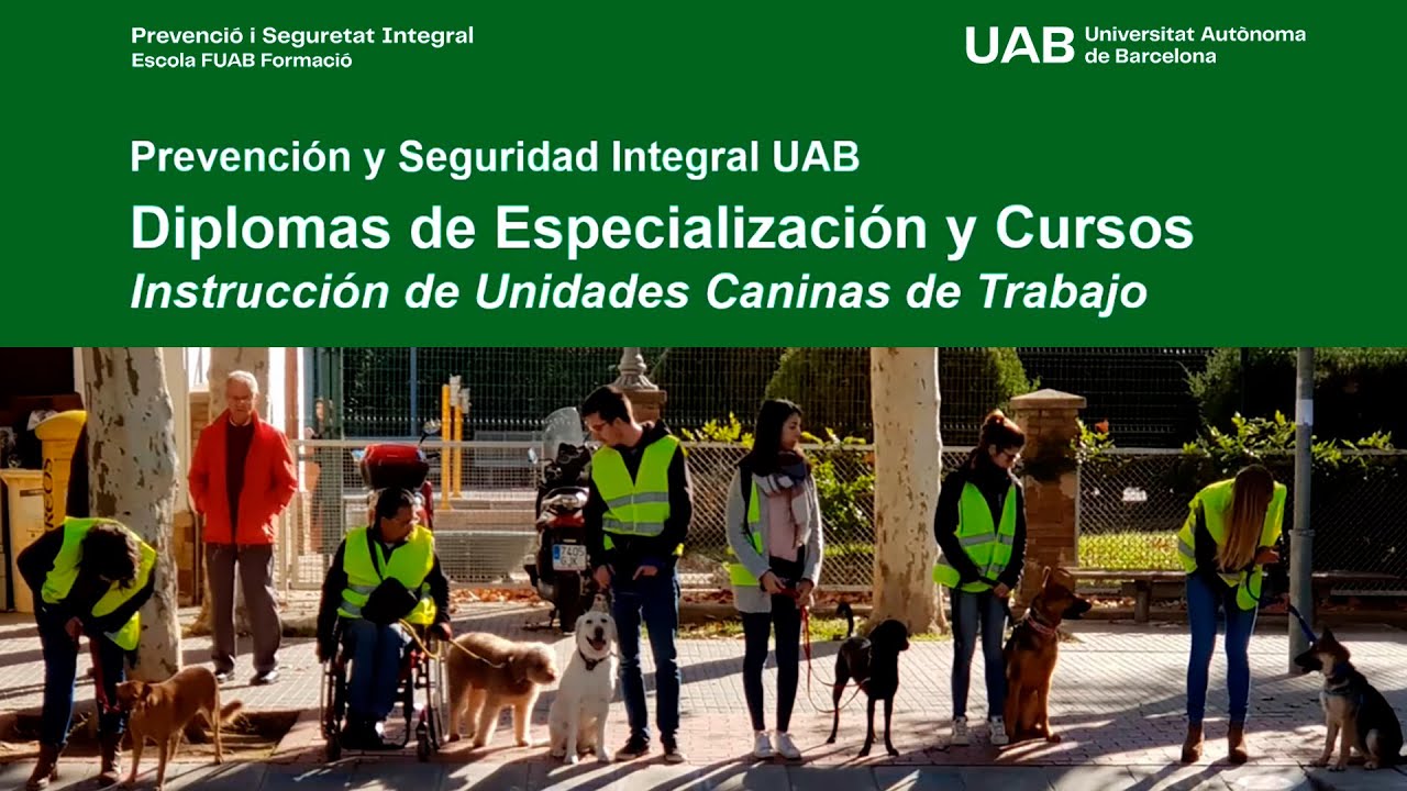 Sesión informativa: Formaciones en Instrucción de Unidades Caninas de Trabajo UAB. Curso 2025-2026