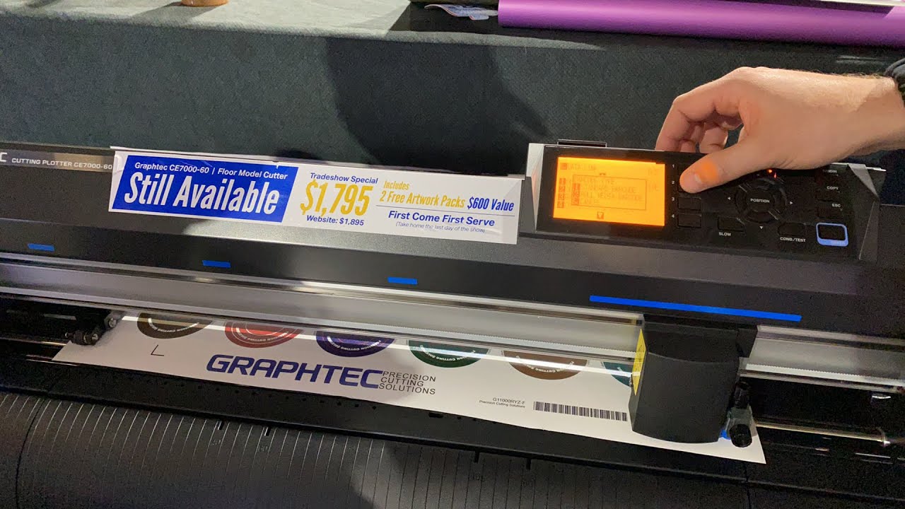 NEW Graphtec CE7000-60 Print Cut Feature LIVE