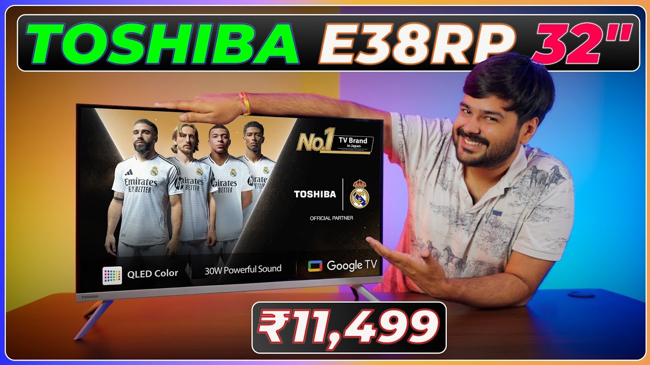 Toshiba 2025 QLED TV 32” Unboxing!🔥 Google TV, Dolby Audio, Metal Body – Under ₹15K?!