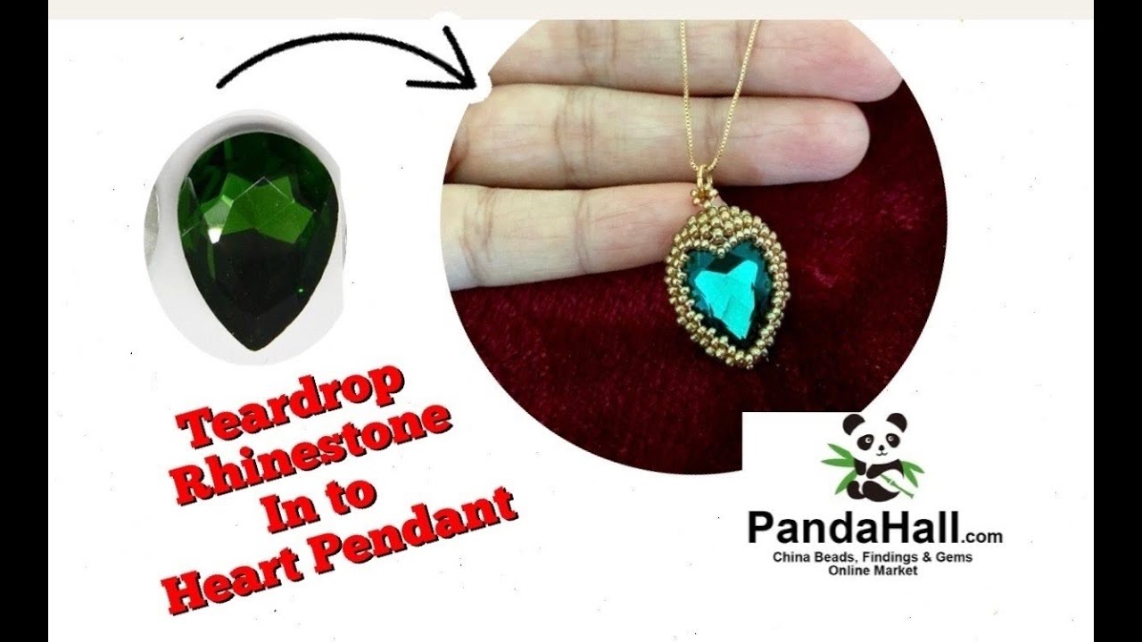 Bezel Teardrop Rhinestone 18x13mm || Convert Teardrop in to Heart Pendant || How to bezel teardrop