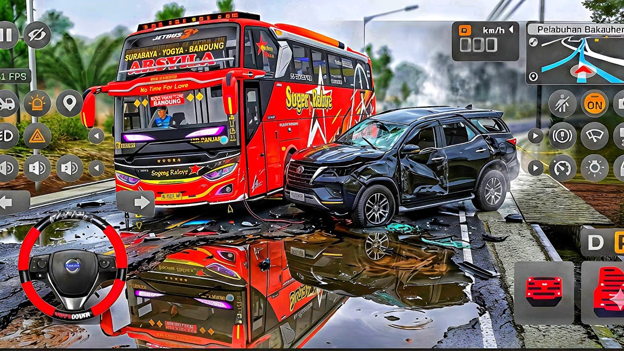 Bus Sugeng Rahayu ARSYILA jb3 Bareng MAUDI Tabrakan,Nyalin 32 Corong Atas Full Basuri