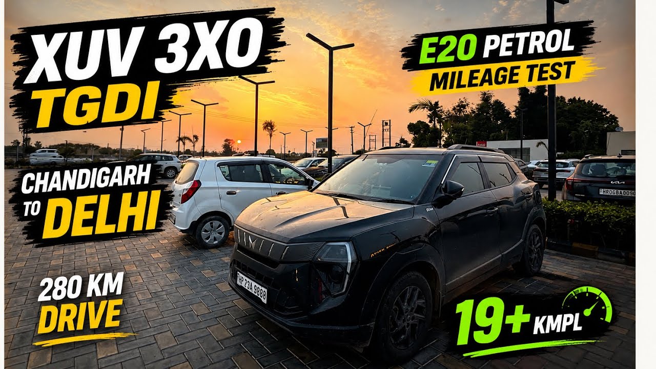 19+ KMPL with E20 Petrol? Mahindra XUV 3XO TGDI Real Highway Test Mahindra 3XO AX5 Petrol Manual
