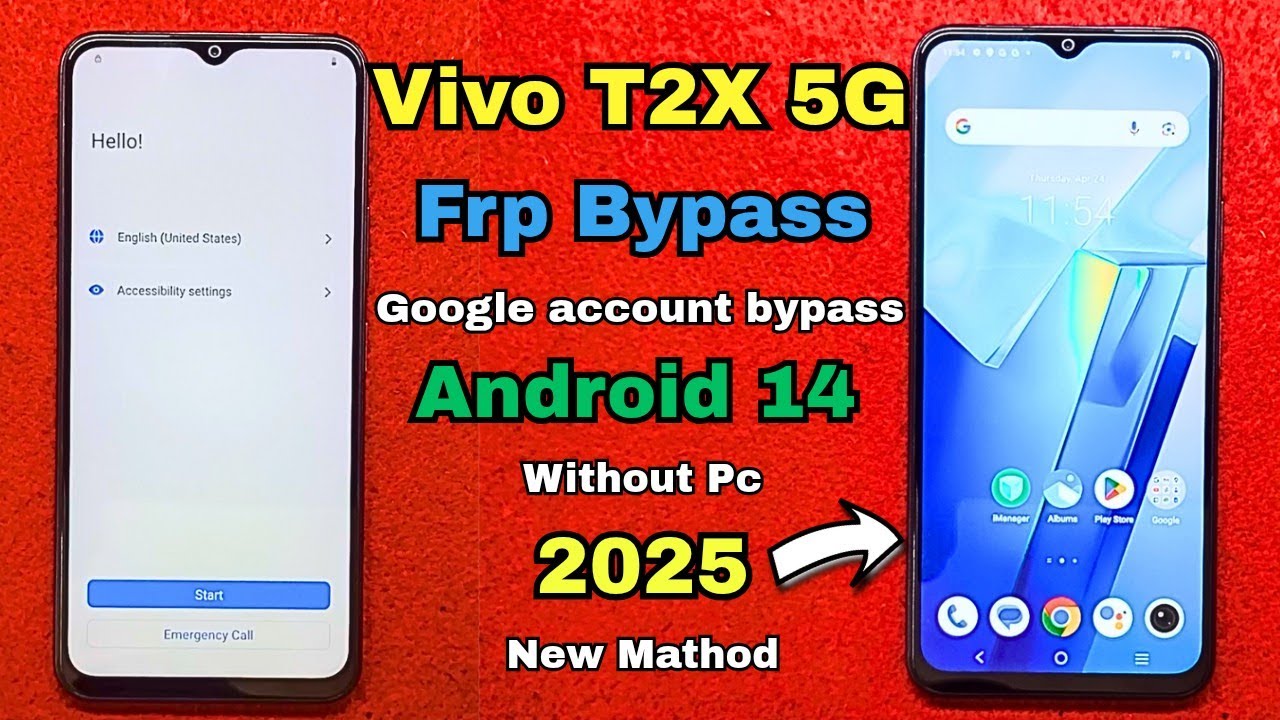 Vivo T2x 5g Frp Bypass / Google Account Bypass Without Pc ( 2025 ) New Mathod