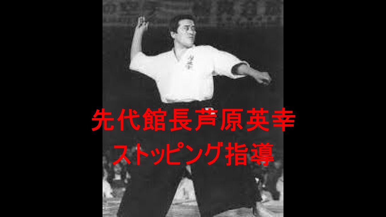 先代館長芦原英幸ストッピング指導