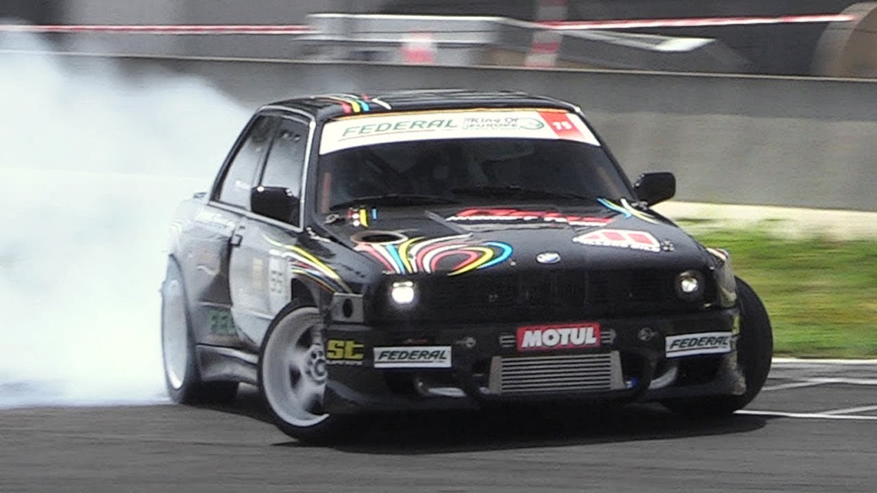 600+hp BMW E30 w/ Turbo M62B44 V8 Engine - Wicked Sound, Drift & Screamer Pipe!