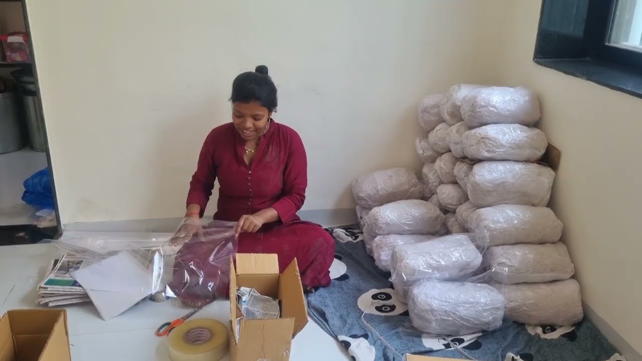  आज केली दिवसभर शेवई पॅकिंग 🎁😍 लाईट मुळे झाला खूप घोळ 😱 मम्मीने सांगितली थोडीशी माहिती 🤗