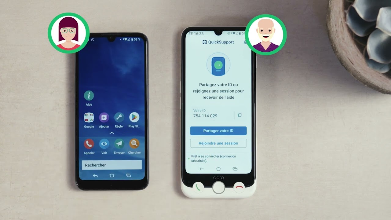 Doro Aurora – Comment utiliser l’appli TeamViewer Live Support