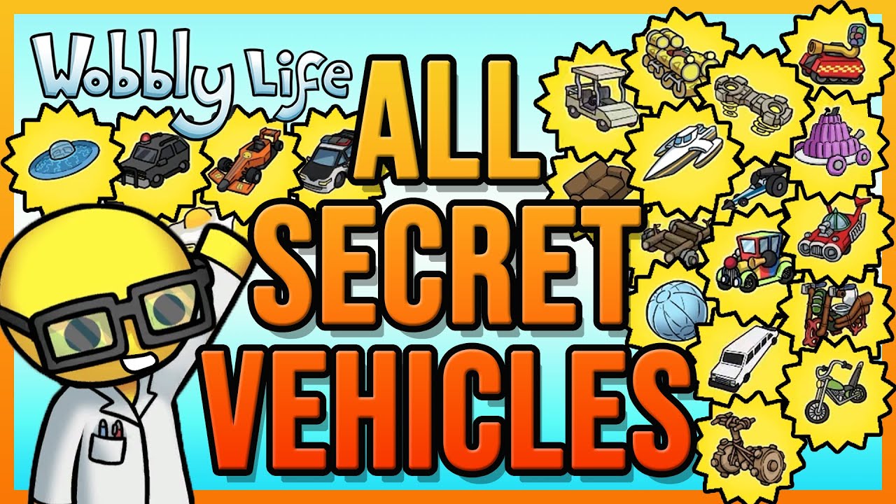 All SECRET VEHICLES 🏎️🤯 Alle SECRET FAHRZEUGE | Wobbly Life 0.96+