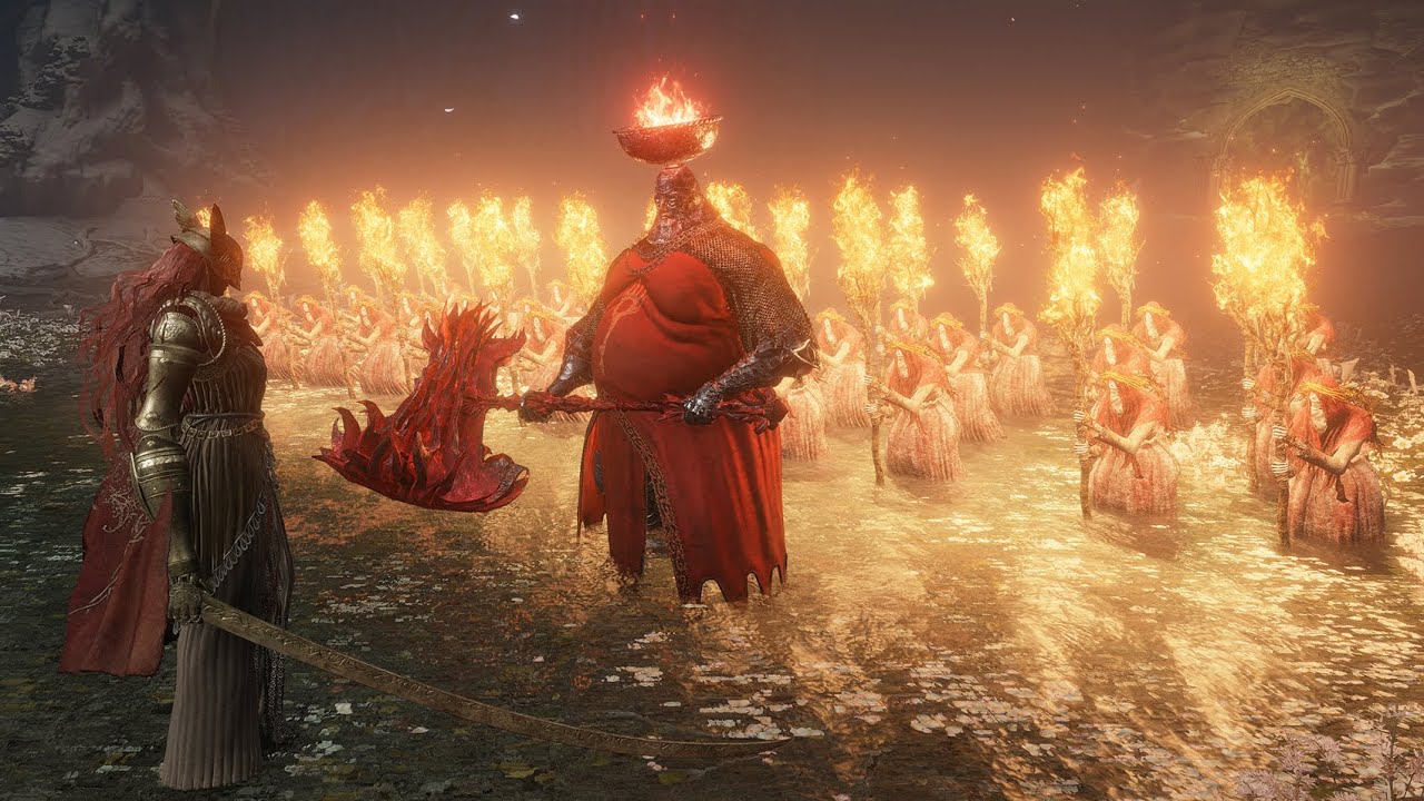 Fire Prelate Army Vs Bosses - Elden Ring