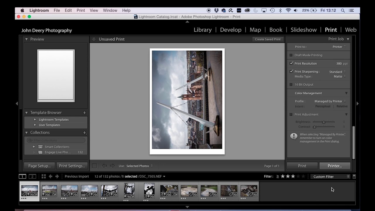 Printing Images With Lightroom