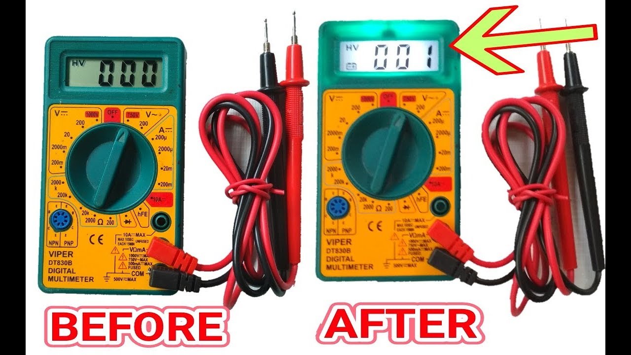how to add backlight in multimeter
