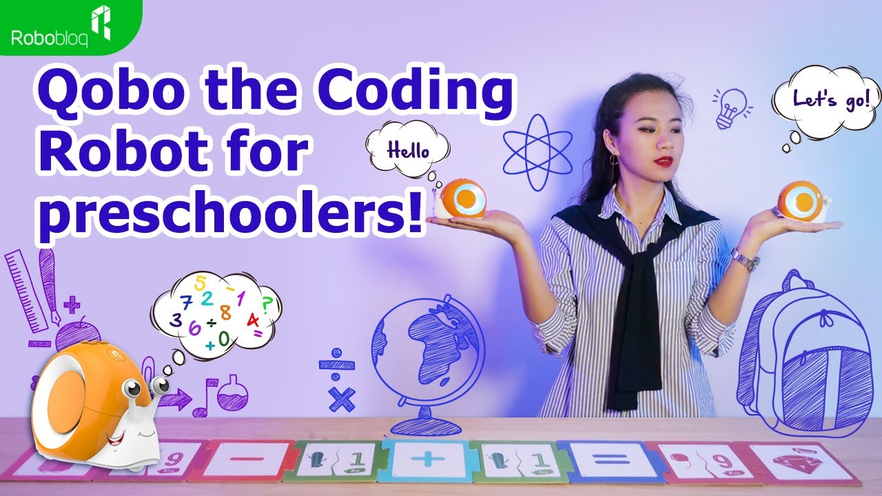 Qobo -Coding Robot for Preschoolers! Physical coding, programming for kids, game based coding.