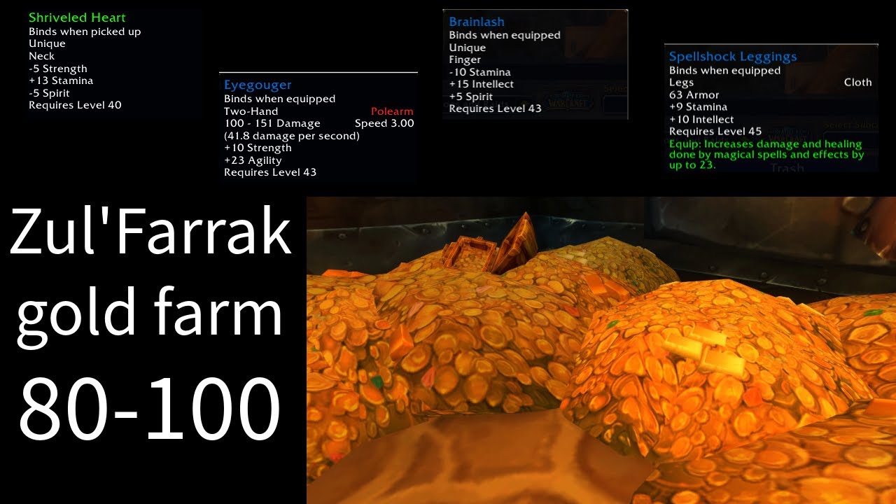 SOD: Zul'farrak gold farm 80-100gph in Season of Discovery.
