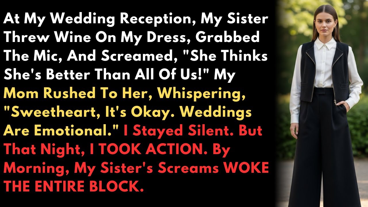 At My Wedding Reception, My Sister Threw Wine On My Dress, Grabbed The Mic, And Screamed, 