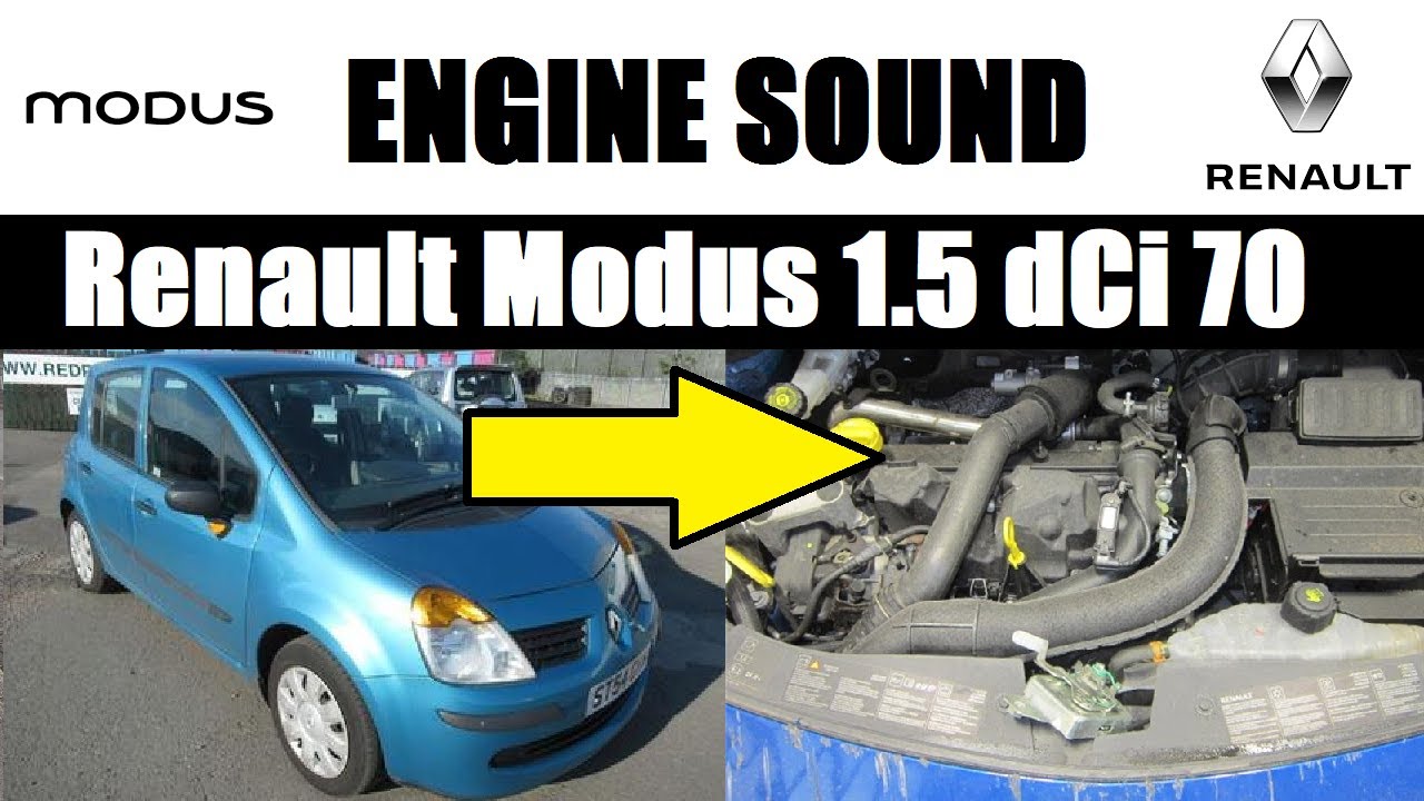 🎶 Renault Modus 1.5 dCi 70 : Exhaust & Engine sound acceleration k9k Diesel