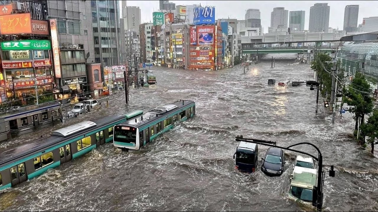 Japan Flooded: Tokyo&rsquo;s Streets Turned Into Raging Rivers!