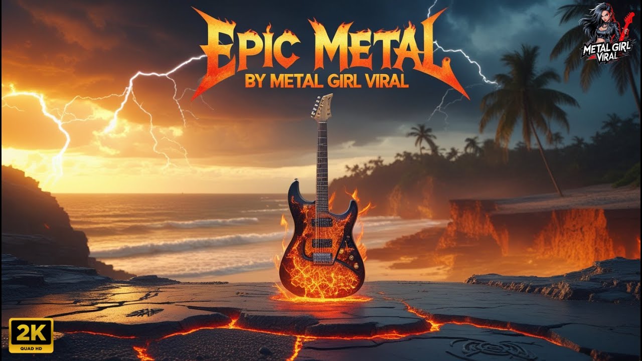 [4 Hours] 🎸 Epic Metal Instrumentals for Summer Vibes | Metal Girl Viral