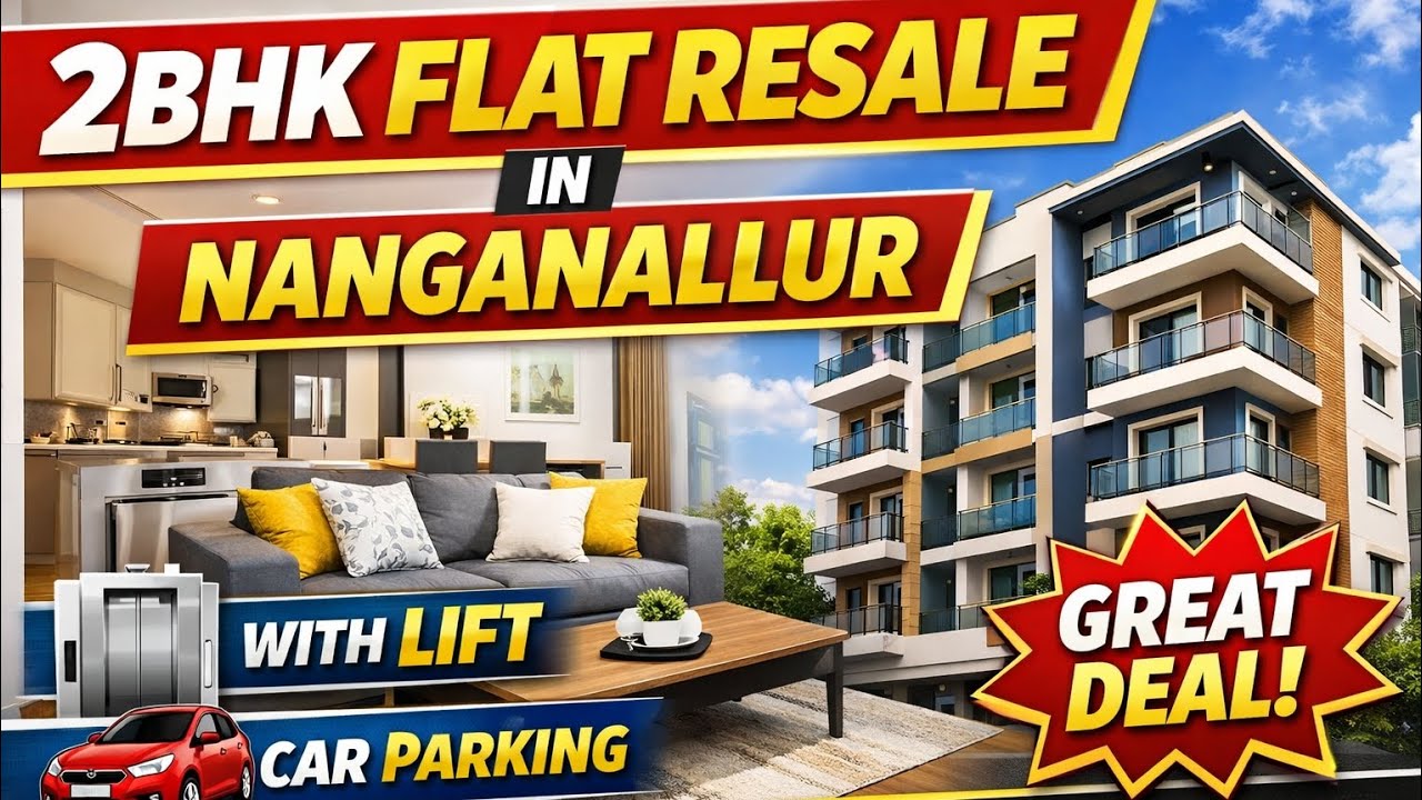 Квартира 2BHK на вторичном рынке, Нанганаллур #дом #жилье #недвижимость #инвестиции #инвестор #не...