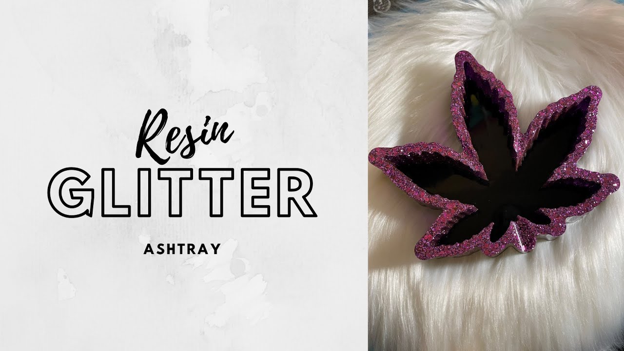 How to: Glitter Resin Leaf Ashtray (Purple and Black)