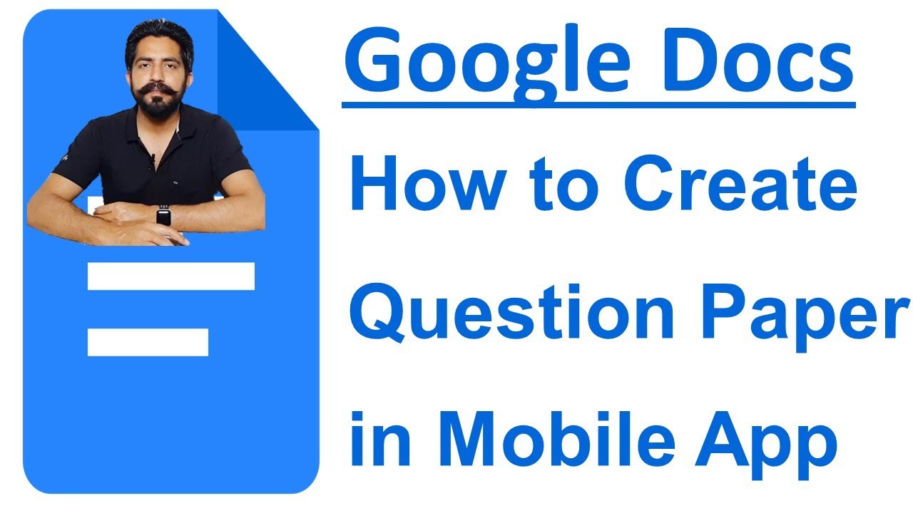 How to Create Question Paper  in Google Docs From Mobile App in Hindi