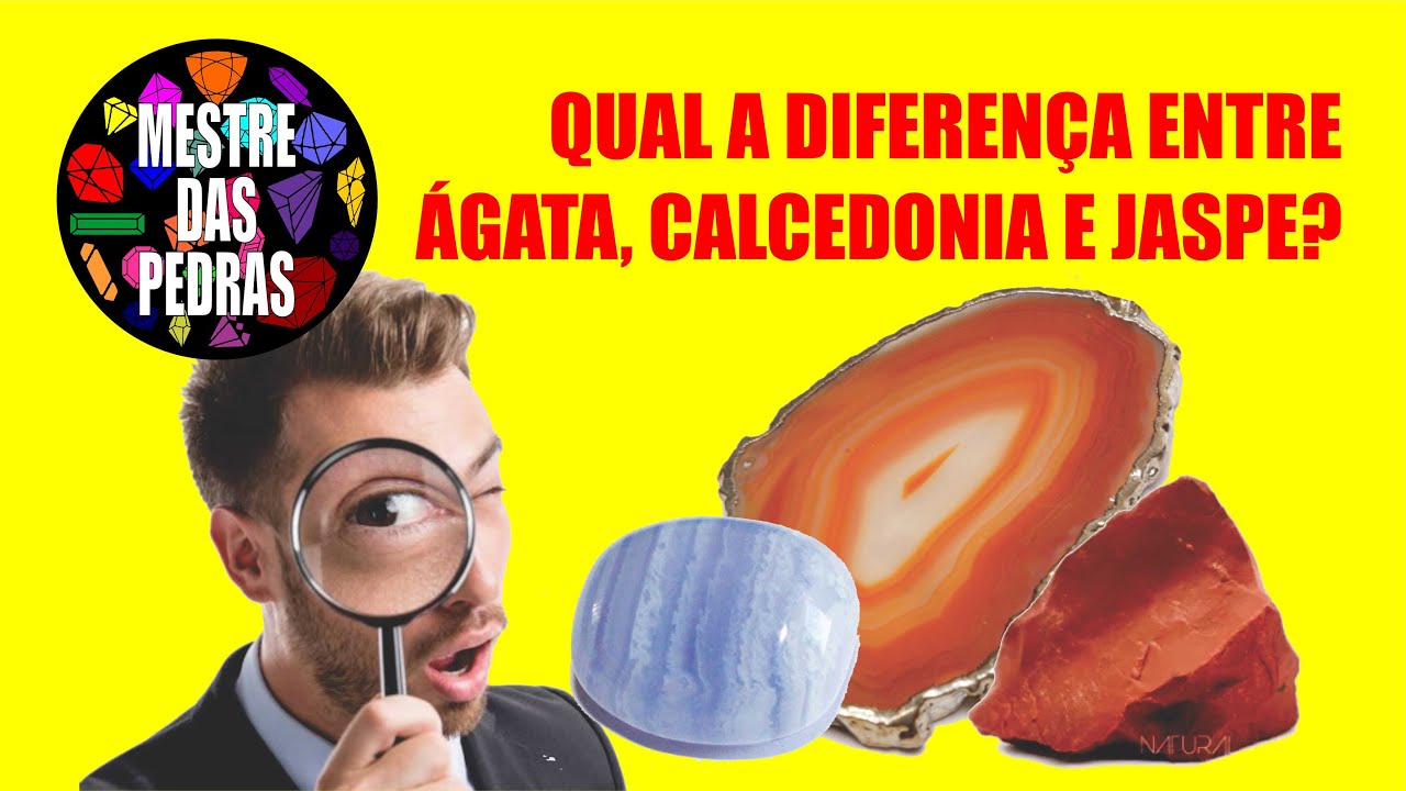 Qual a diferença entre Ágata Calcedônia e Jaspe?