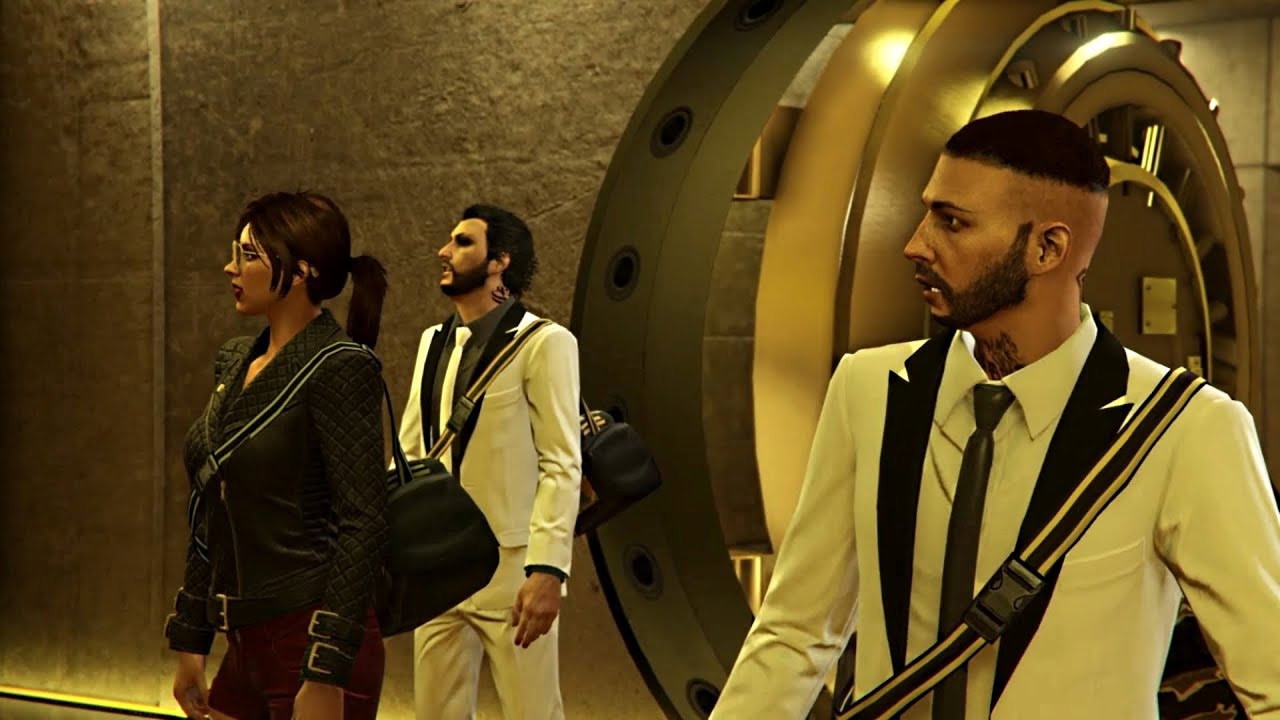 Heist Braquage Diamond Casino à 3 en mode furtif or défi élite + recette x2 en tenue de soirée