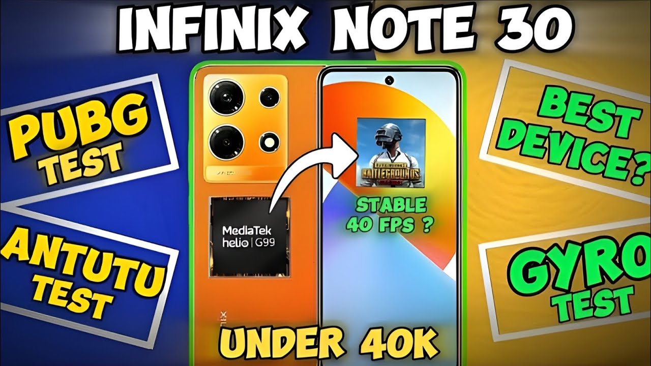 Infinix Note 30 Pubg Performance Test | Best 40 Fps Device Under 40k ?