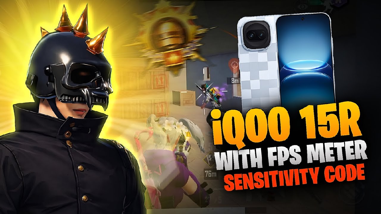 iQOO 15R BGMI Gameplay Test With FPS Meter | With Sensitivity CODE | 90&ndash;120 FPS Heating 2026