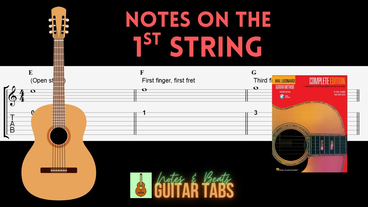 (01 of 70) Hal Leonard Book 1- Notes on the 1st String GUITAR TAB