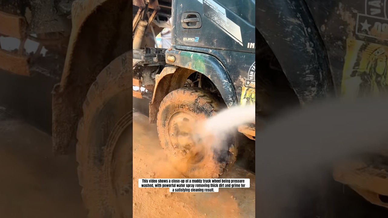 Insane Mud Removal from Truck Wheels