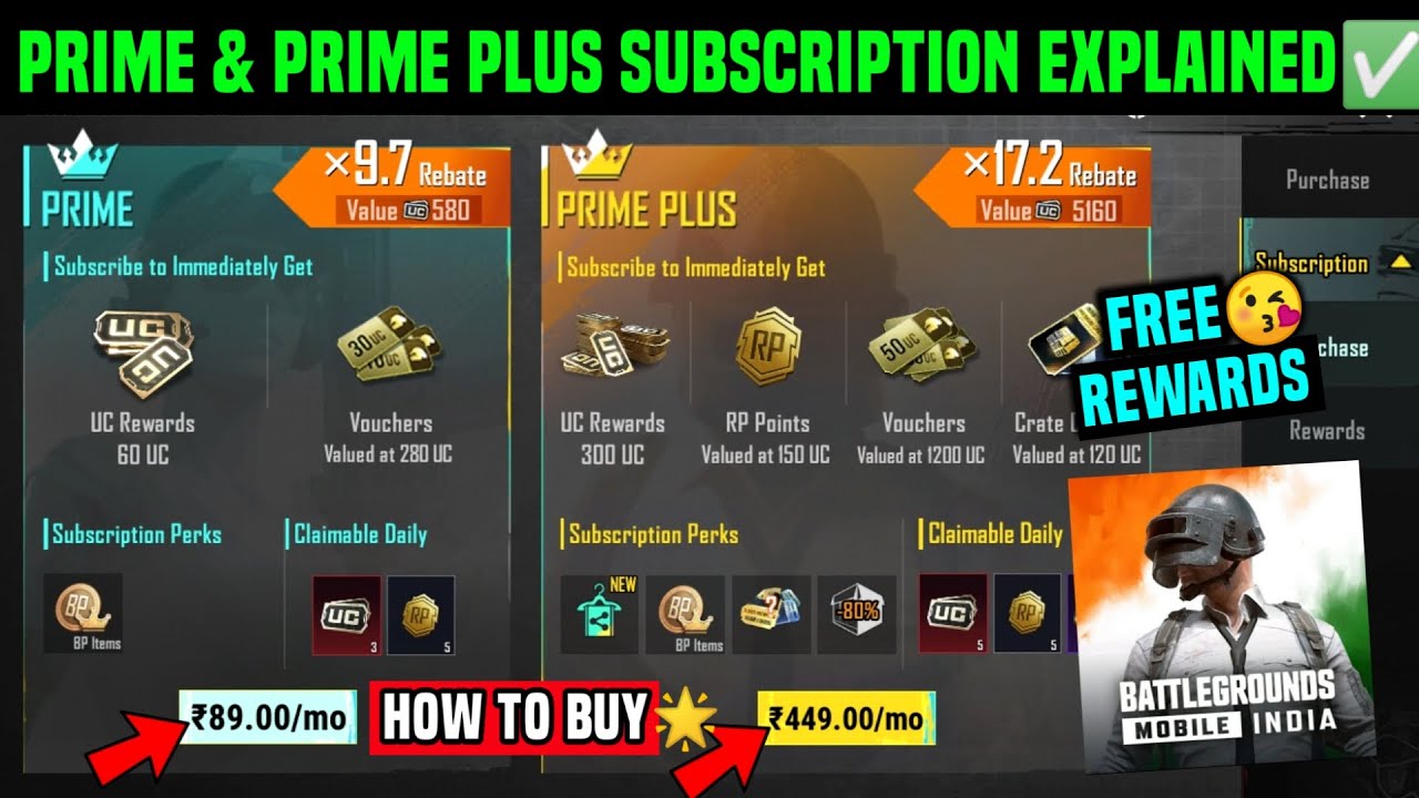 BGMI PRIME & PRIME PLUS SUBSCRIPTION EXPLAINED | HOW TO BUY PRIME / PRIME PLUS SUBSCRIPTION IN BGMI