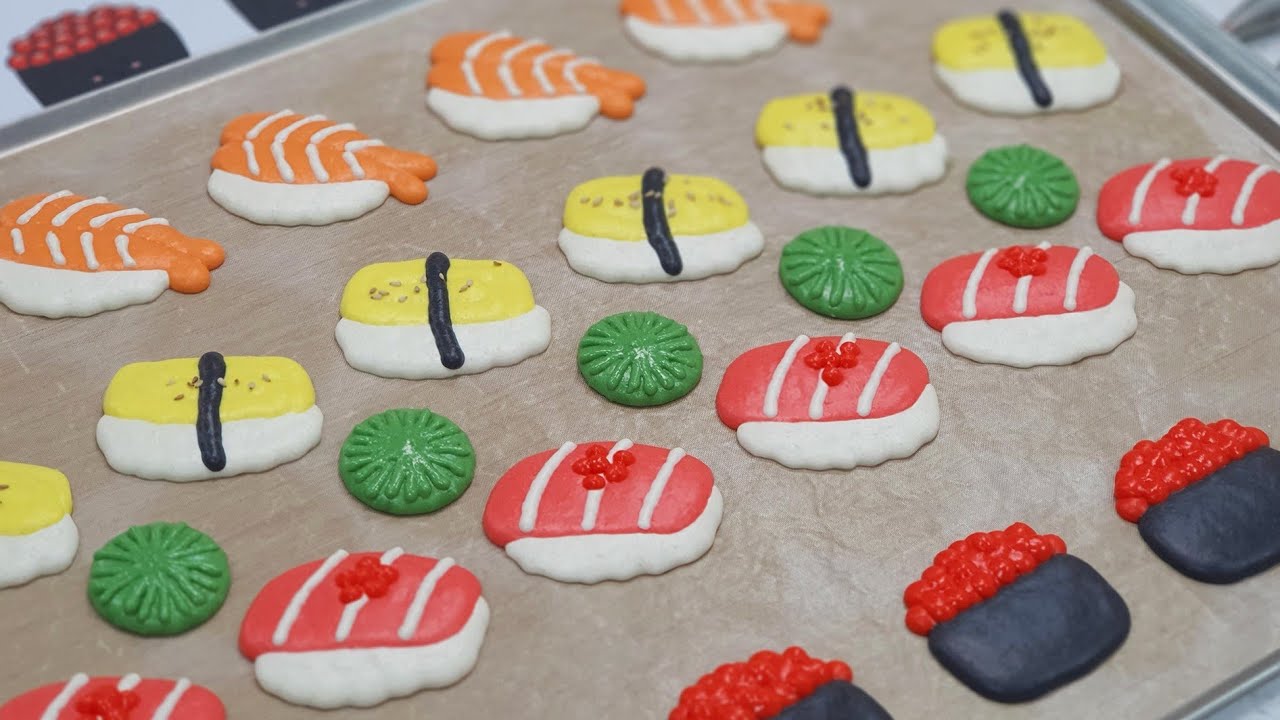 Sushi Macarons 초밥 마카롱 만들기ㅣSUGAR BEAN