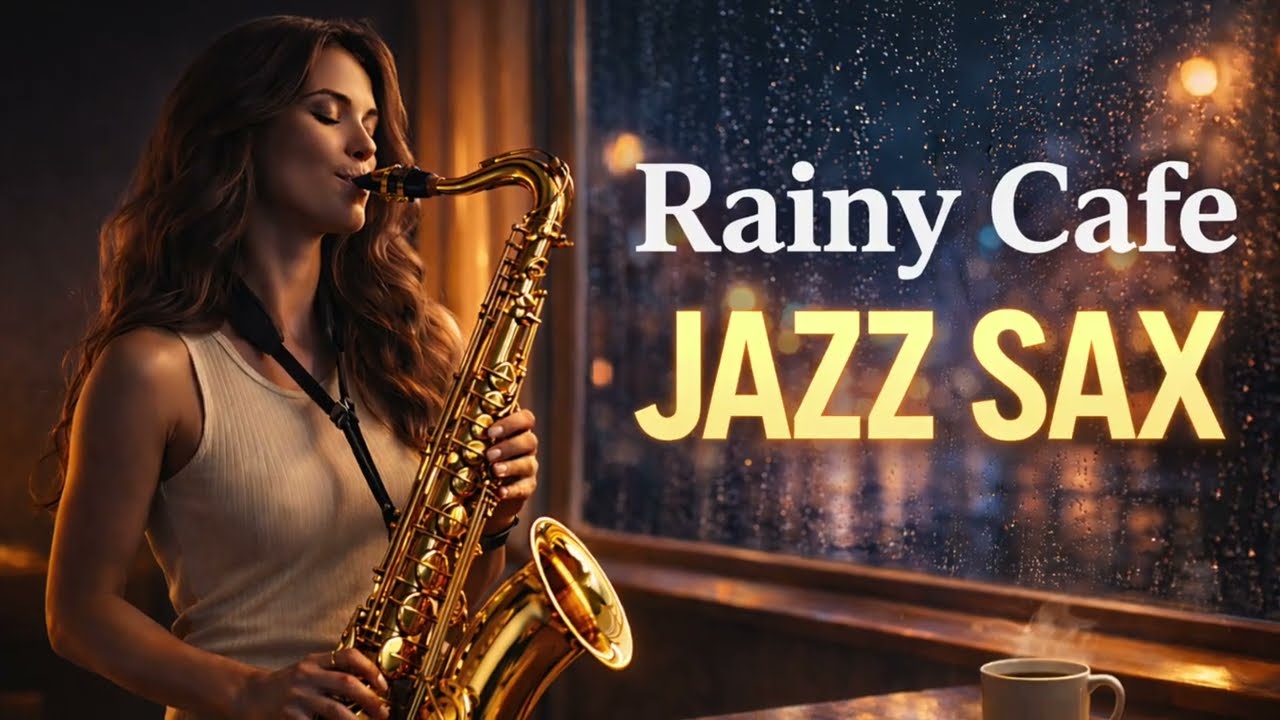 Rainy Cafe Jazz Sax ☔ Smooth Relaxing Music for Study & Work