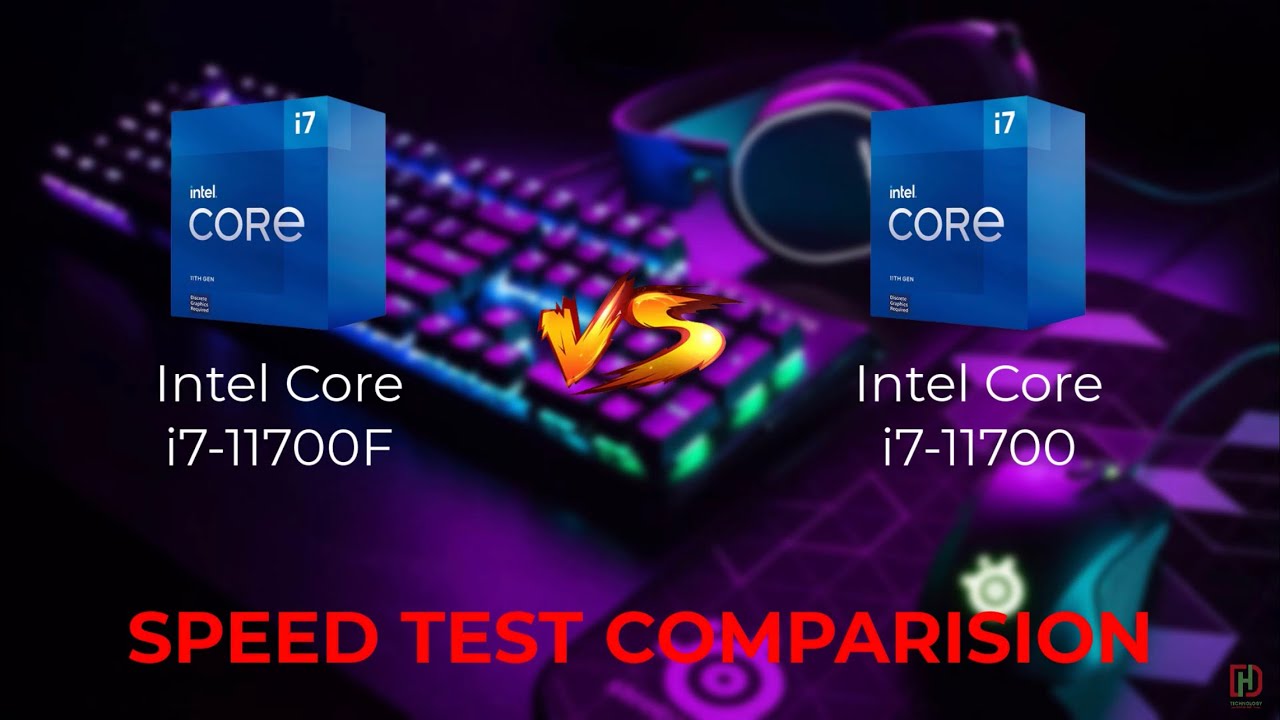 INTEL CORE I7-11700F vs INTEL CORE I7-11700 | SPEED TEST COMPARISION