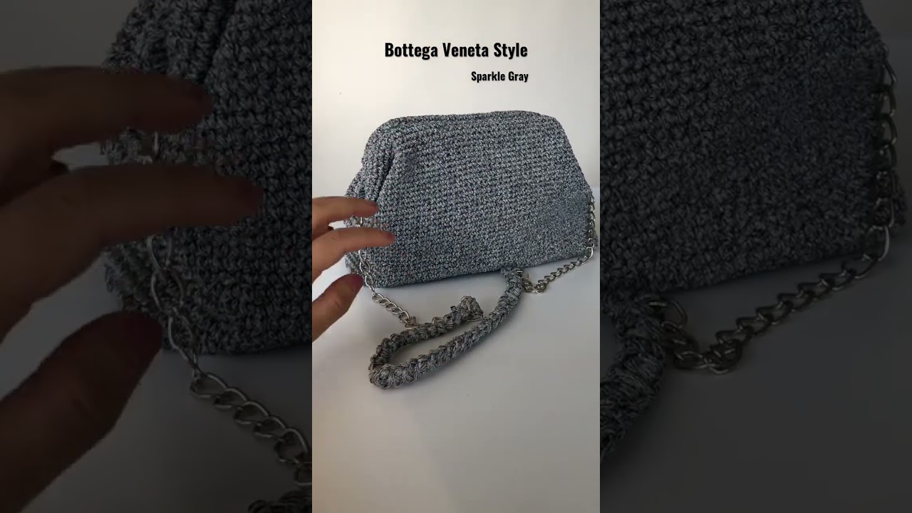 Crochet Clutch Bag | Bag review | Crochet Pattern Video | Bottega Veneta Model Style Bag