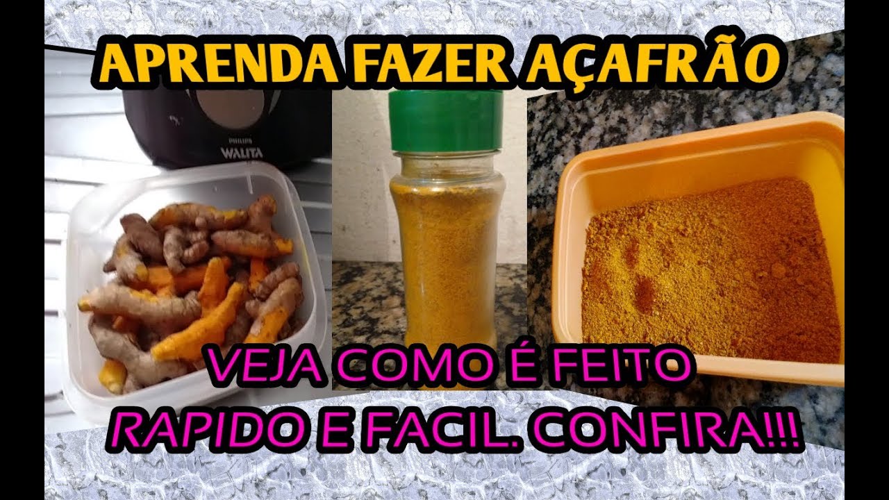 COMO FAZER AÇAFRÃO EM CASA,RÁPIDO E FÁCIL.CONFIRA!!!