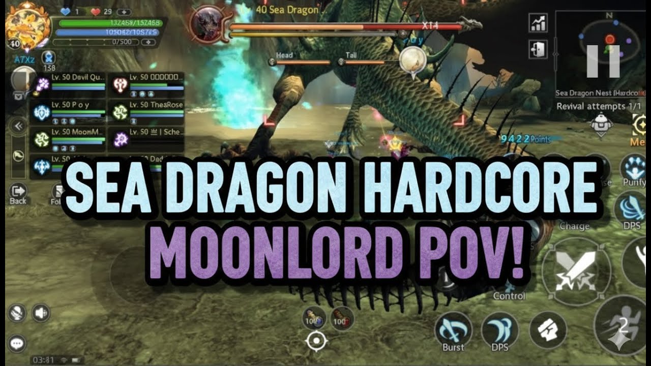 Dragon Nest M: Classic | MOONLORD POV on SEA DRAGON NEST HARDCORE MODE!!