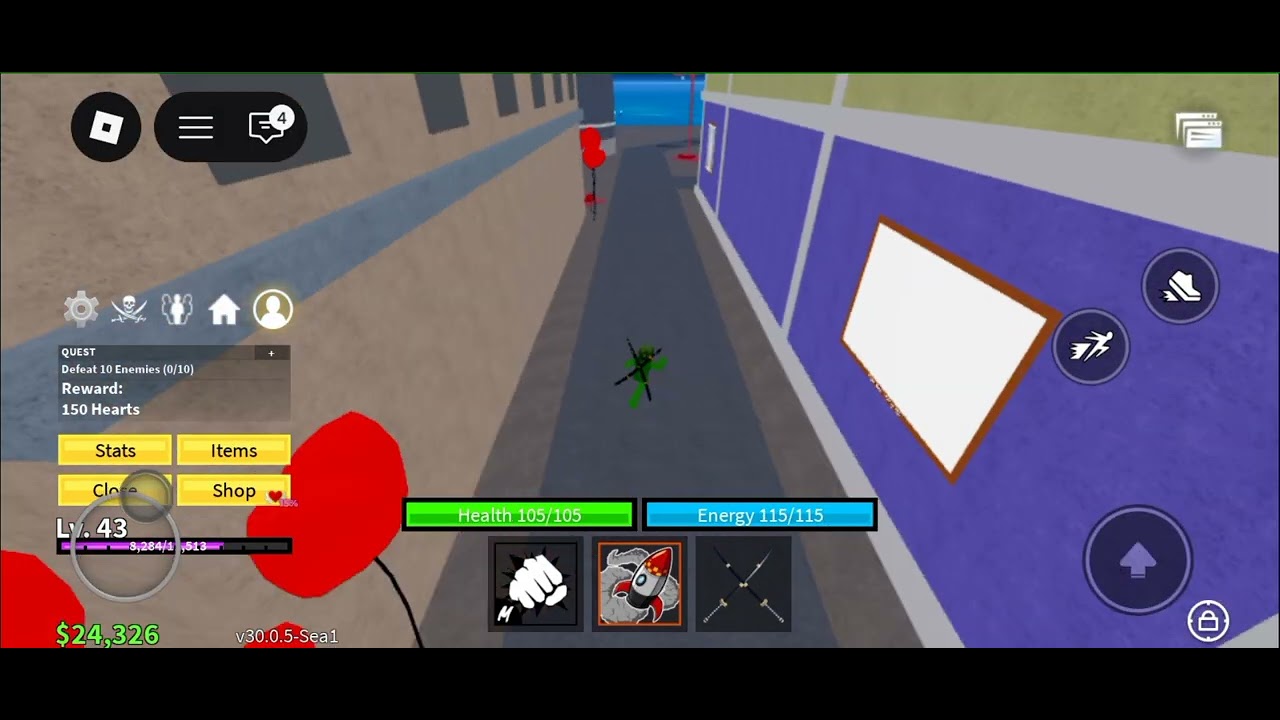 Playing blox fruits valentine's event