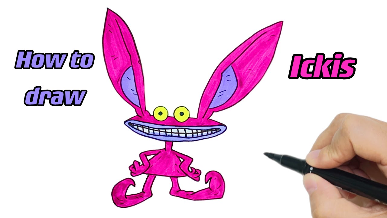 How to Draw Ickis Step by Step | Aaahh!!! Real Monsters - Easy and Fun for beginners