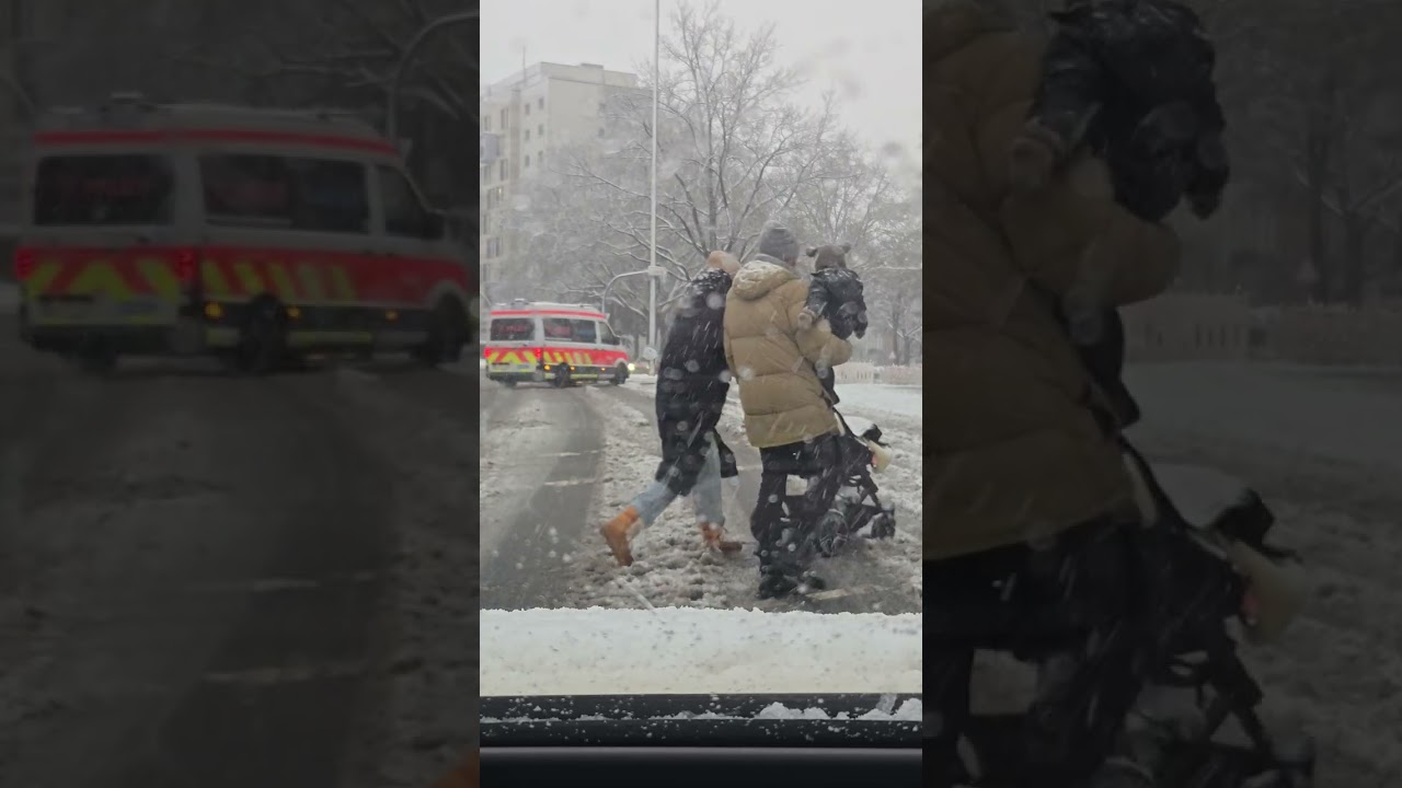Snowy day in Hamburg