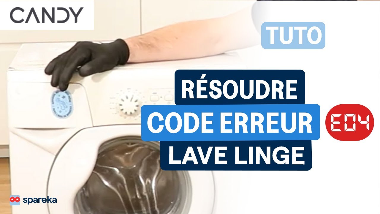 Lave-linge Candy E4 : diagnostic complet (électrovanne, pressostat, carte)