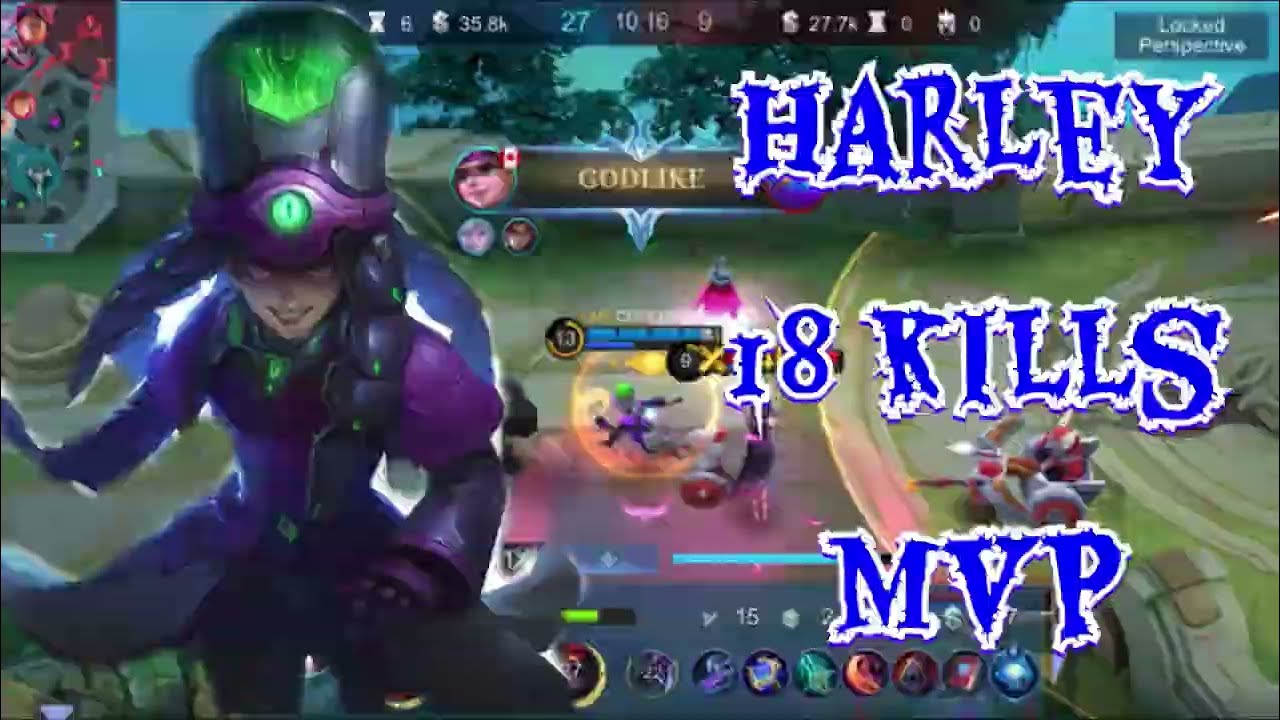Harley The Deadly Magician | MLBB S37 Rank Full Gameplay | 18 kills MVP | Mobile Legend Bang Bang