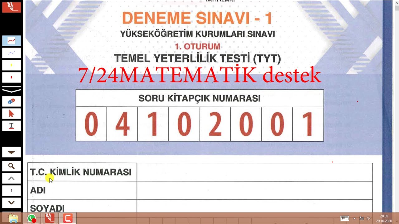 RASYONEL YAYINLARI TYT DENEME SINAVI 1 MATEMATİK SORULARININ ÇÖZÜMLERİ
