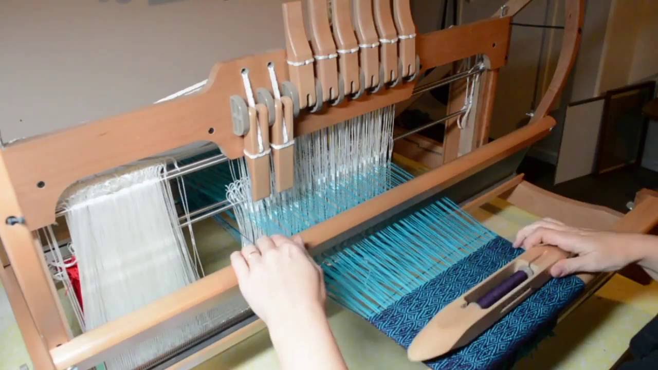 Weaving on my table loom