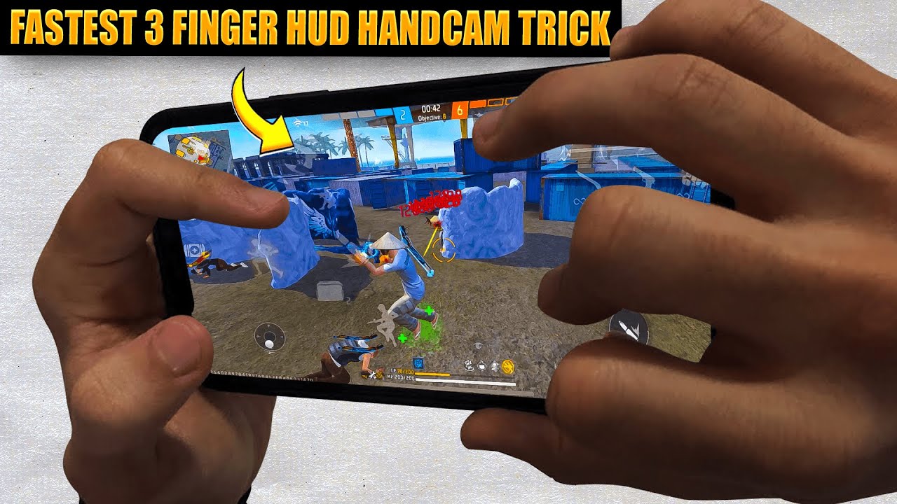 BEST FASTEST HANDCAM 3 FINGER CUSTOM HUD| 3 Finger Super Movement Custom Hud Free Fire