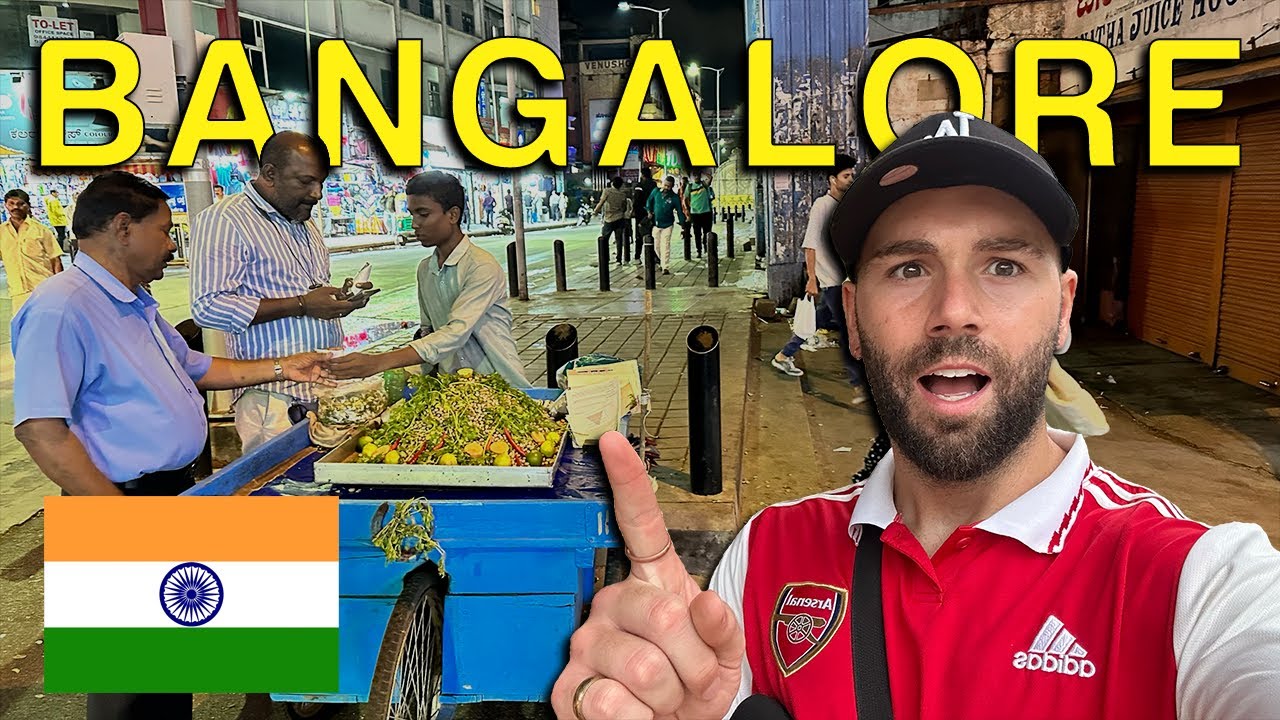 Bangalore street food tour - first time trying Panipuri 🇮🇳