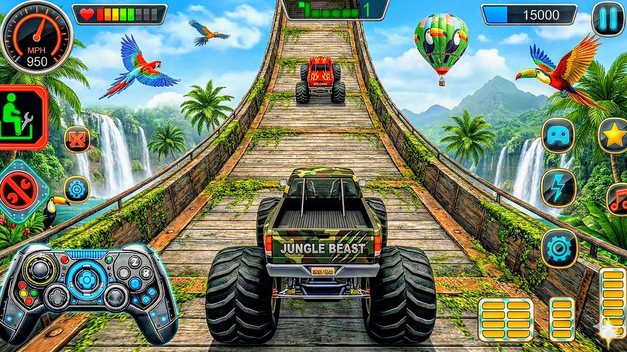 Monster Truck Mega Ramp Impossible Driver - Ultimate Car Stunts GT Racing - Android GamePlay