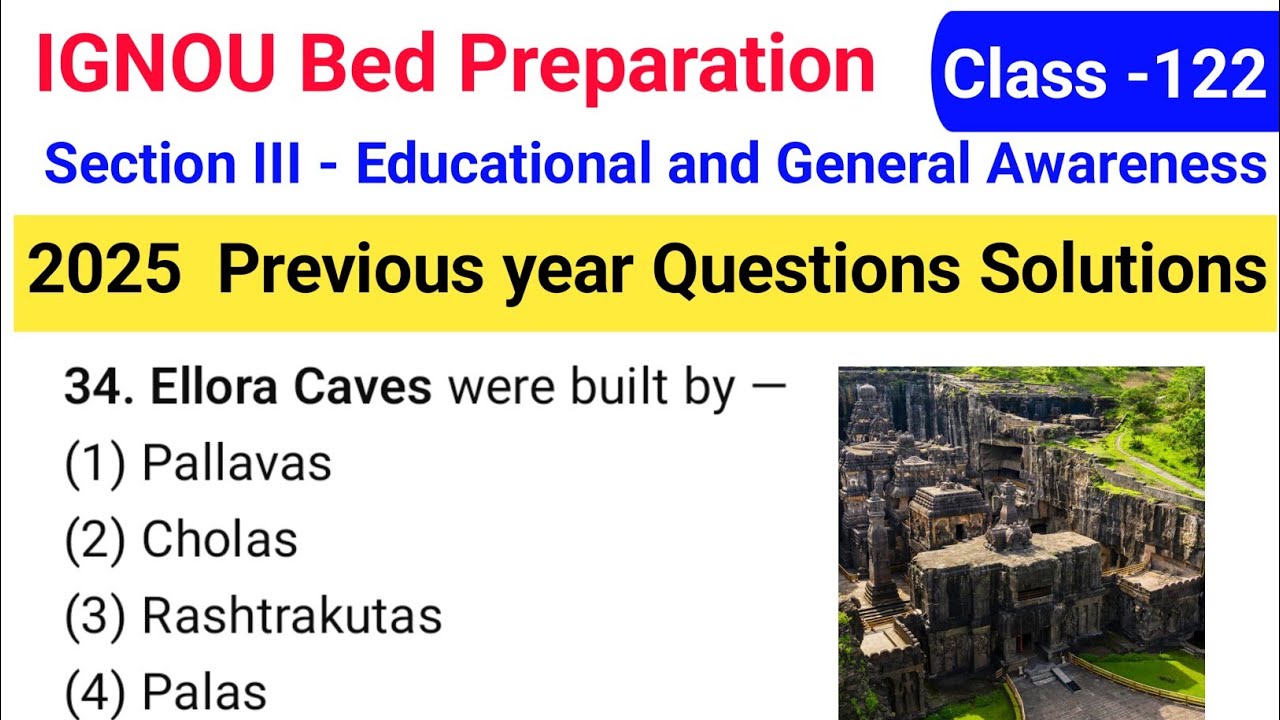 IGNOU BED educational awarene Previous Year Questions Answer solution 2025 / IGNOU Preparation 2026
