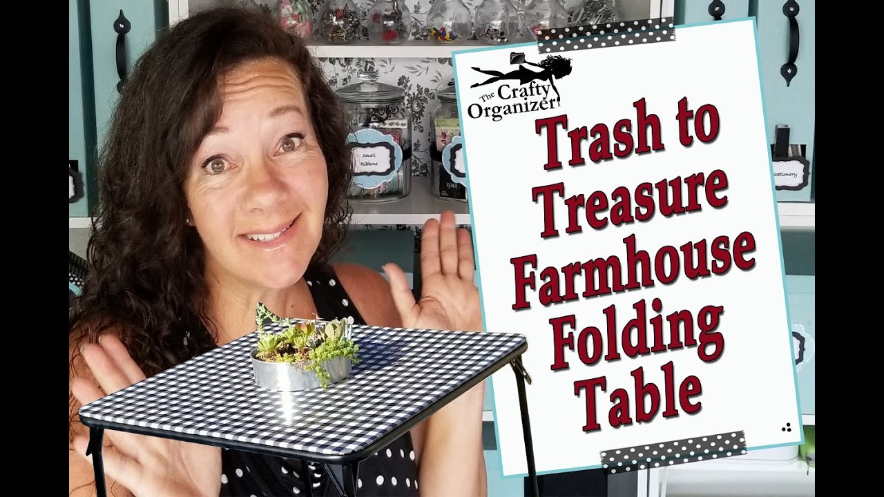 DIY Trash to Treasure Project 🌻 Farmhouse Folding Table